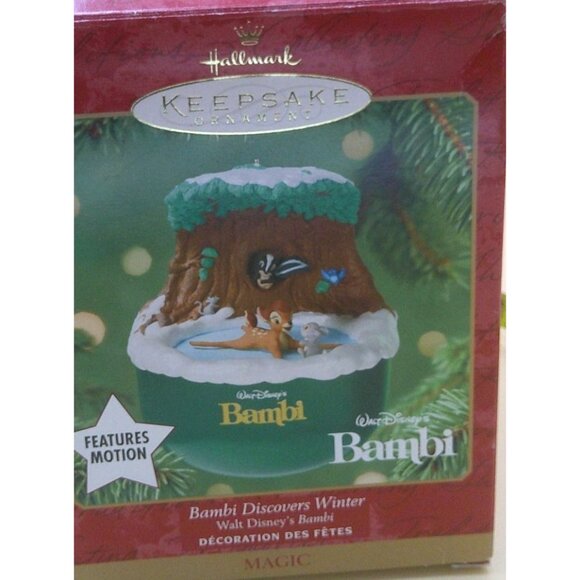 Hallmark Keepsake Ornament "Bambi Discovers Winter" w/ Motion & Lights * AB20 aa - Picture 4 of 5